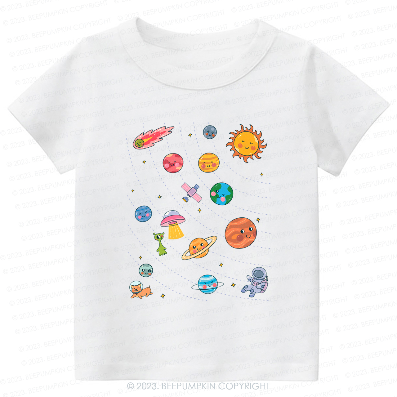 Planets Outerspace Space Theme Kids Shirt