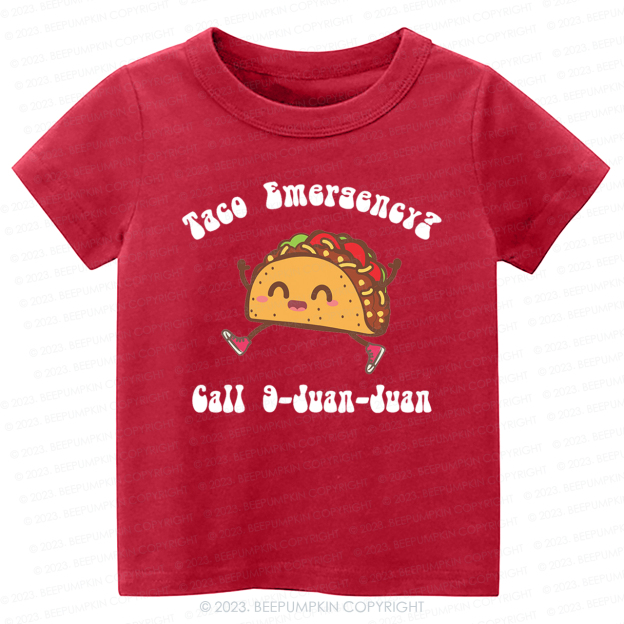 Funny Taco Emergency Kids Shirt