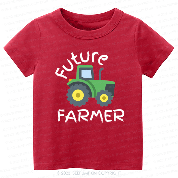 Future Farmer Cute Tractor Kids Shirt