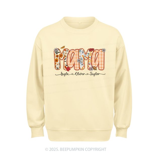 Personalized Preppy Fall Pumpkin Lace Sweatshirt Beepumpkin