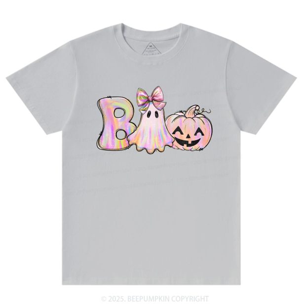 Halloween Iridescent Ghost Pumpkin T-Shirts Beepumpkin