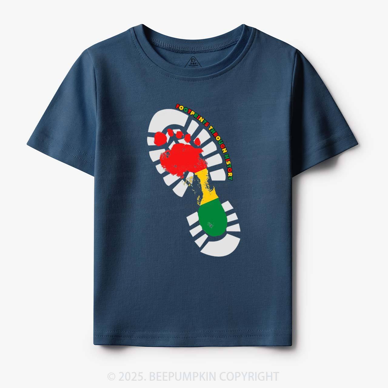 Black History Month Footprint Toddler&Kid's Tees Beepumpkin