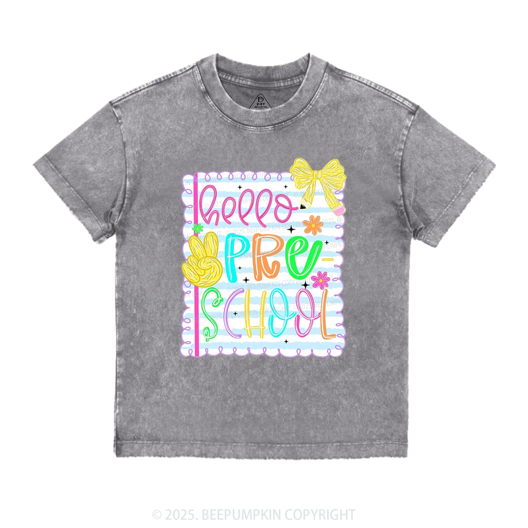 Personalized Back-To-School Greetings Toddler&Kids Washed Tees