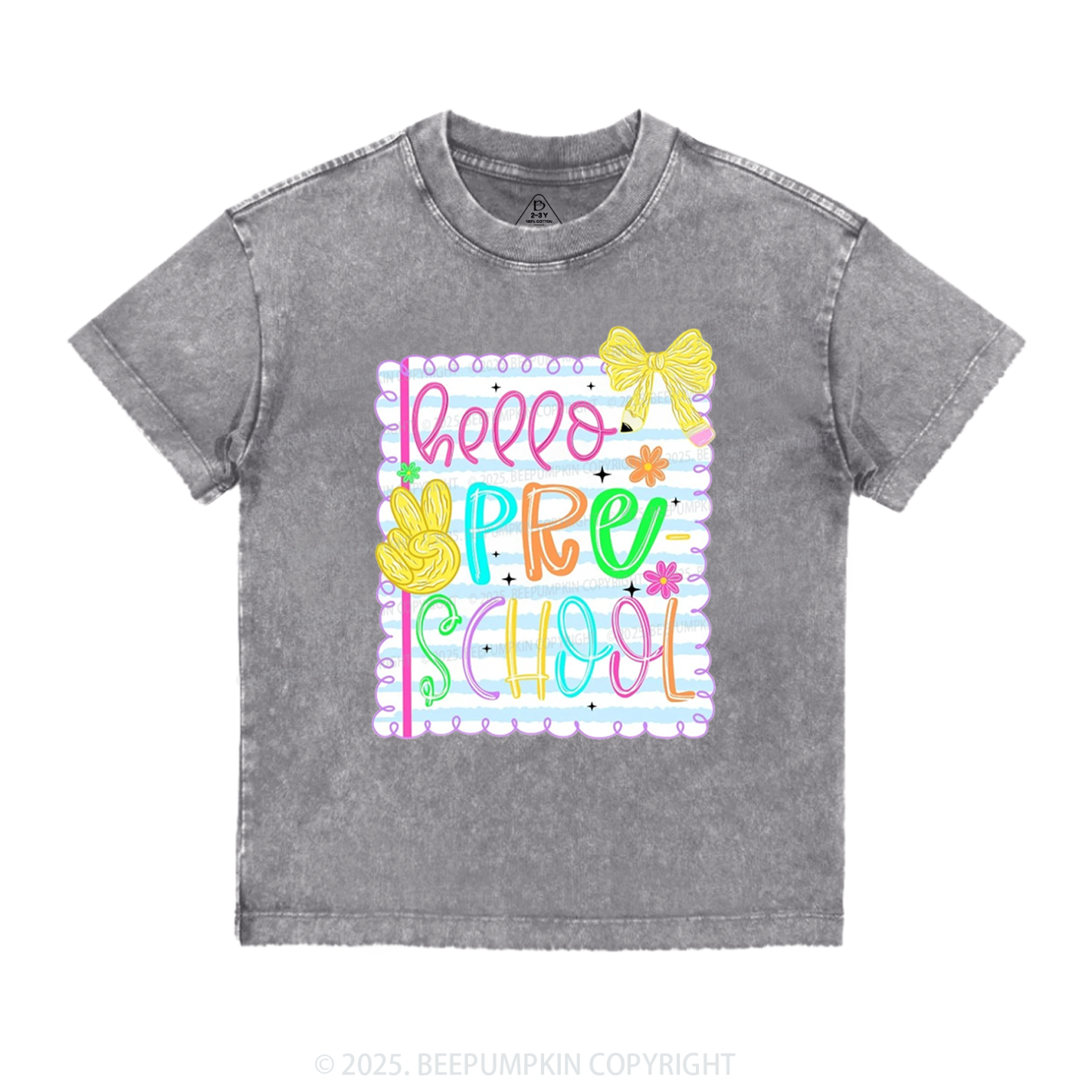 Personalized Back-To-School Greetings Toddler&Kids Washed Tees
