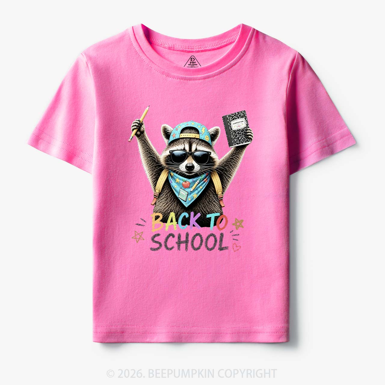 Back to School Raccoon Toddler&Kid's Tees