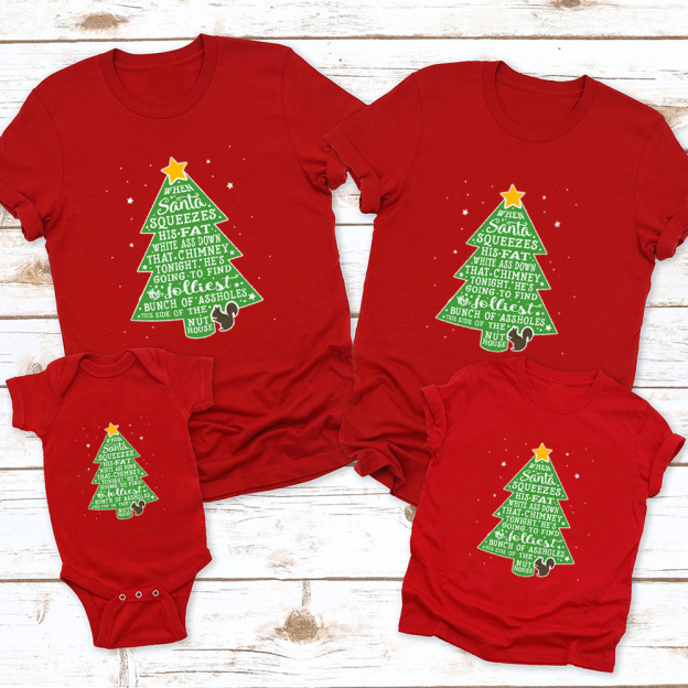 Jolliest Bunch of A-holes Christmas Family Matching Shirt