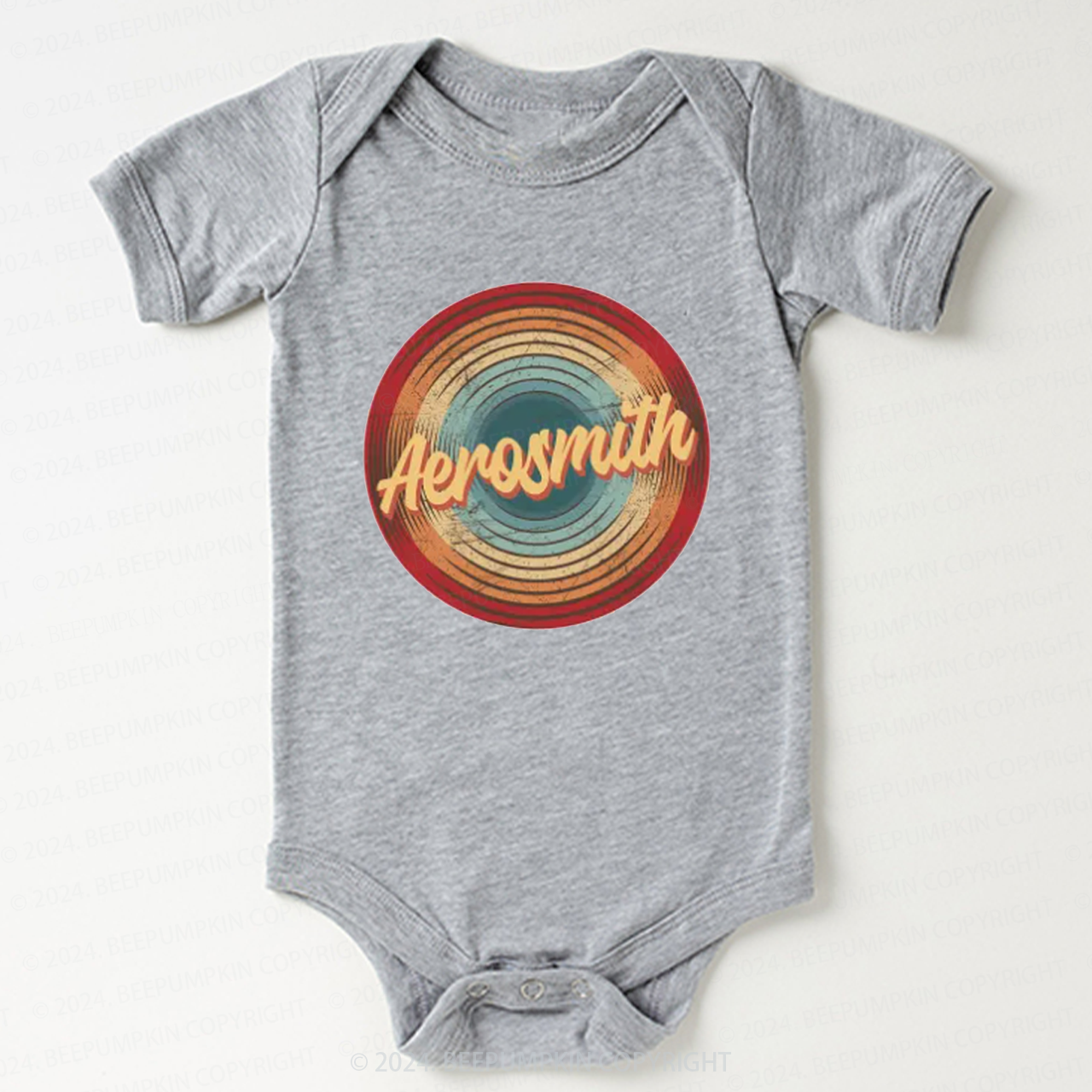 Rock n Roll Vintage Circle Bodysuit For Baby 8 