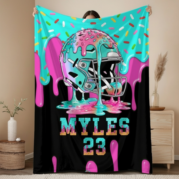 Personalized Baseball Drip Blanket
