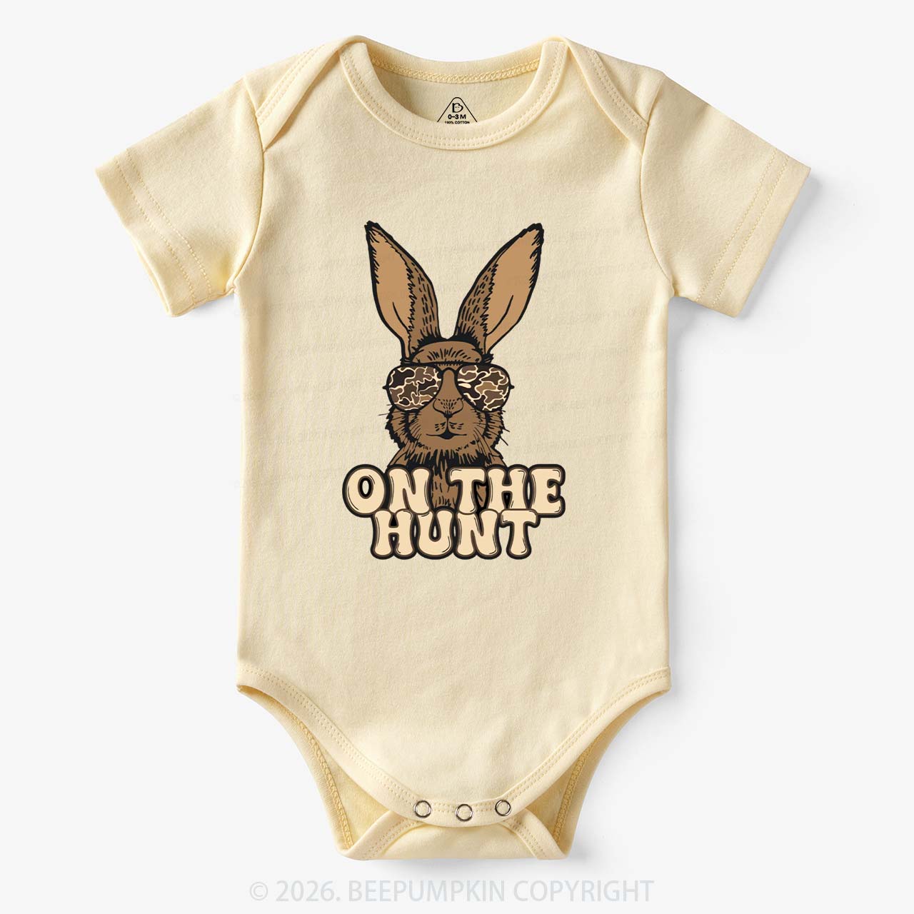 Camo Bunny On The Hunt Baby Bodysuit
