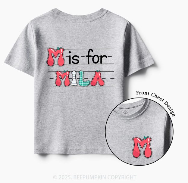 Personalized Kids Name Back To School Toddler&Kid's Tees Beepumpkin