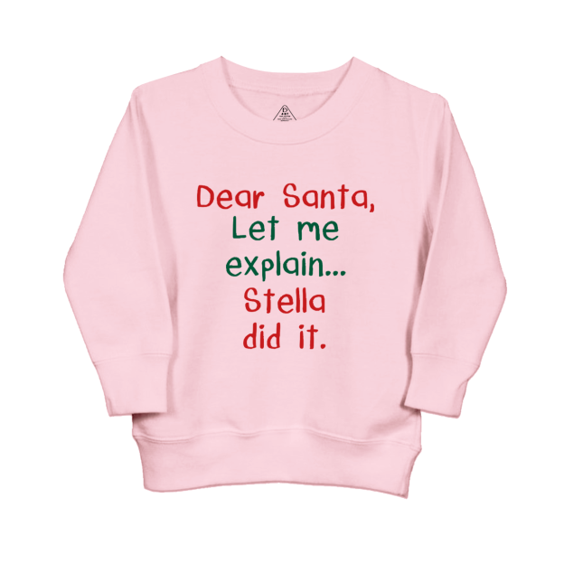 Personalized Funny Christmas Dear Santa Let Me Explain Kids Sweatshirt