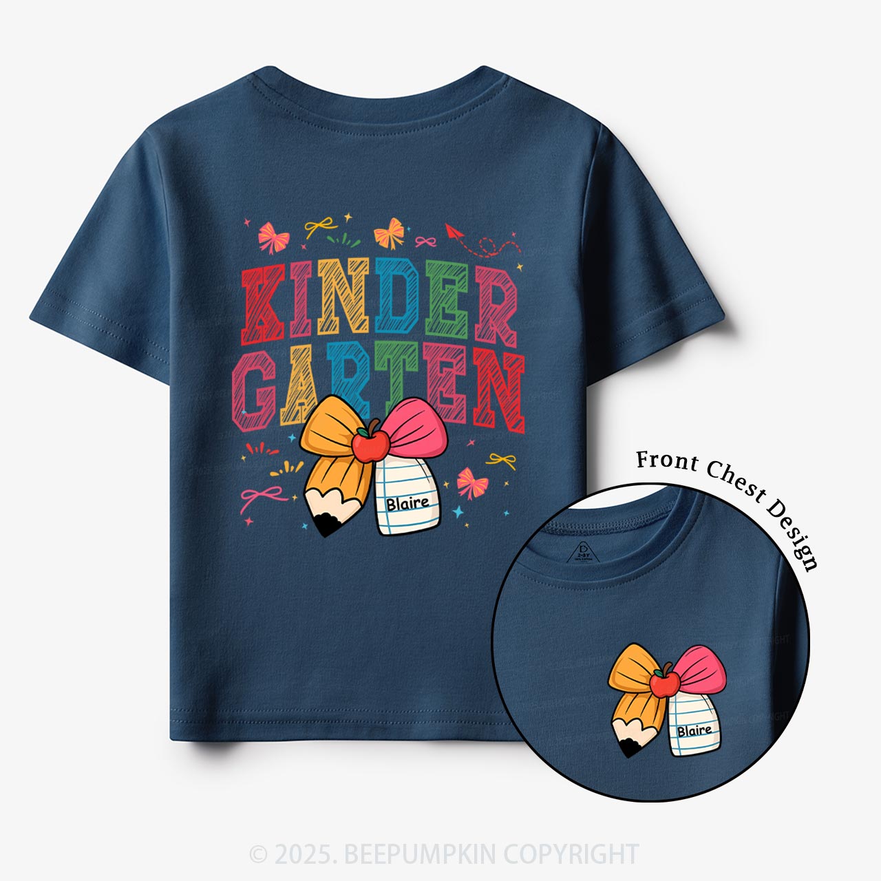 Personalized Girl Back To School Bundle Toddler&Kid's Tees Beepumpkin