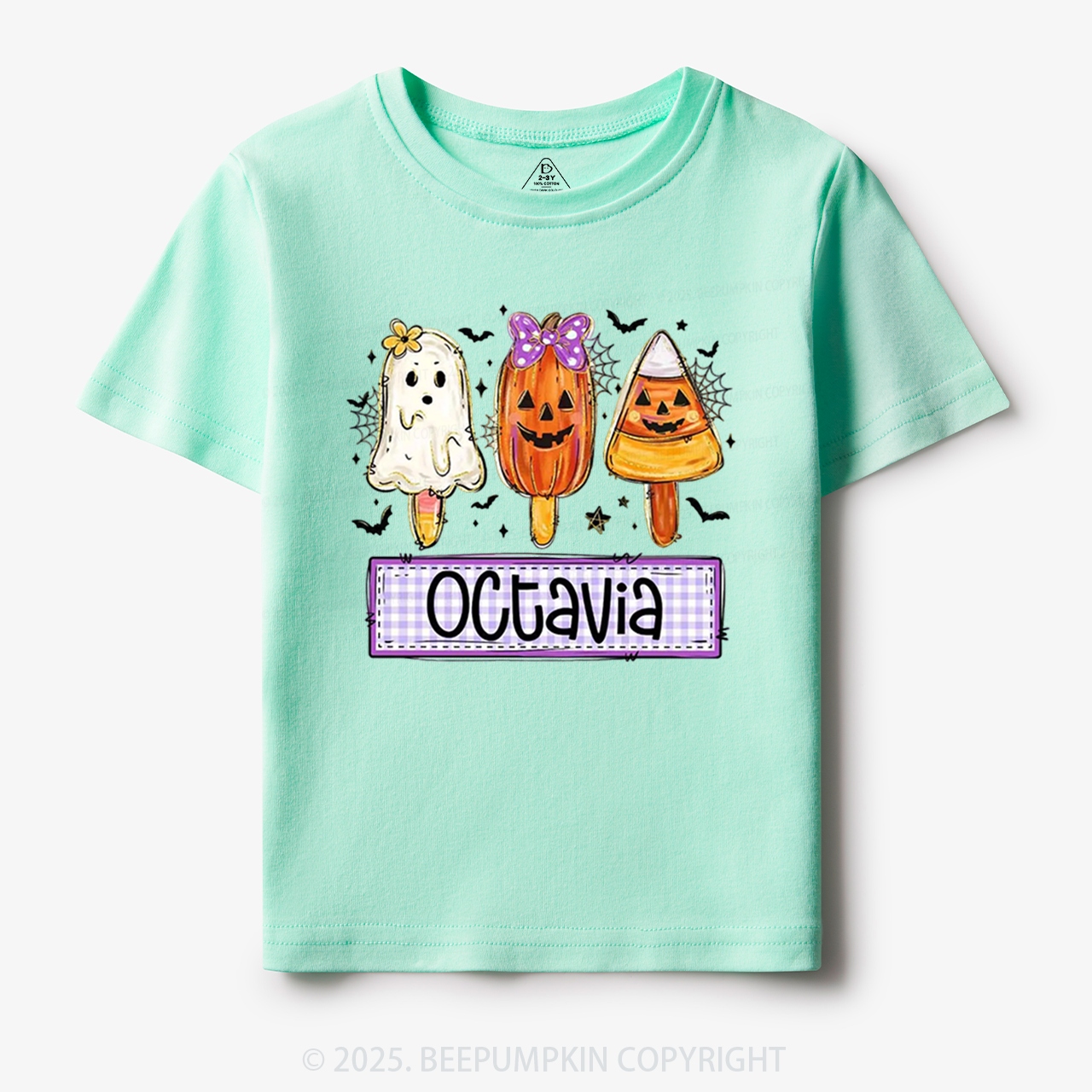 Personalized Boy Girl Halloween Toddler&Kid's Tees Beepumpkin
