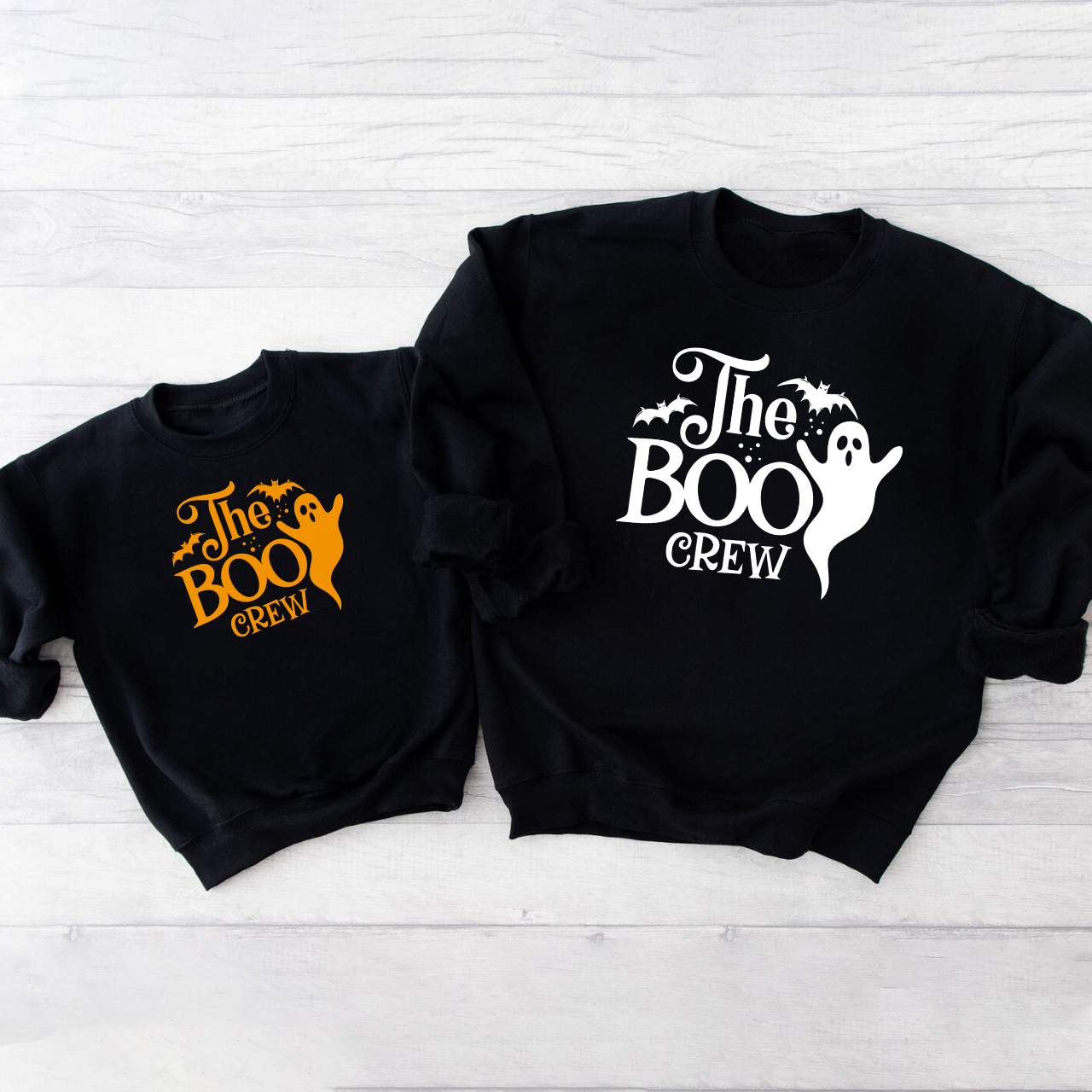 The Boo Crew Bat Halloween Family Party Matching Sweatshirt