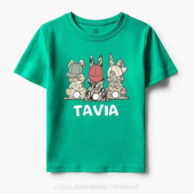 Personalized Camo Easter Bunny Toddler&Kid's Tees