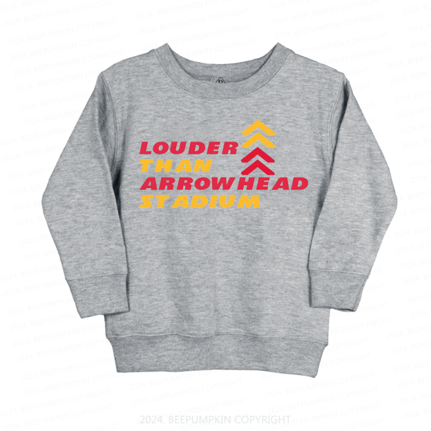 Louder Than Arrowhead Stadium Kids Sweatshirt
