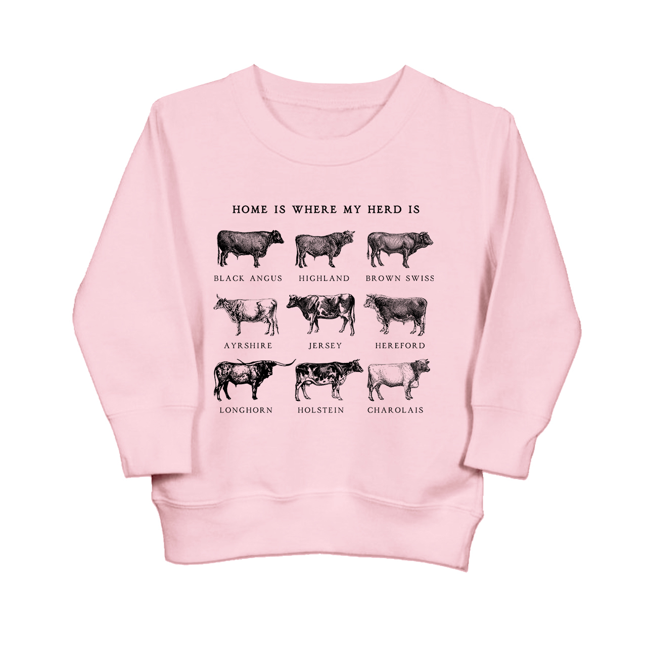 Home Is Where My Herd Is Kids Sweatshirt