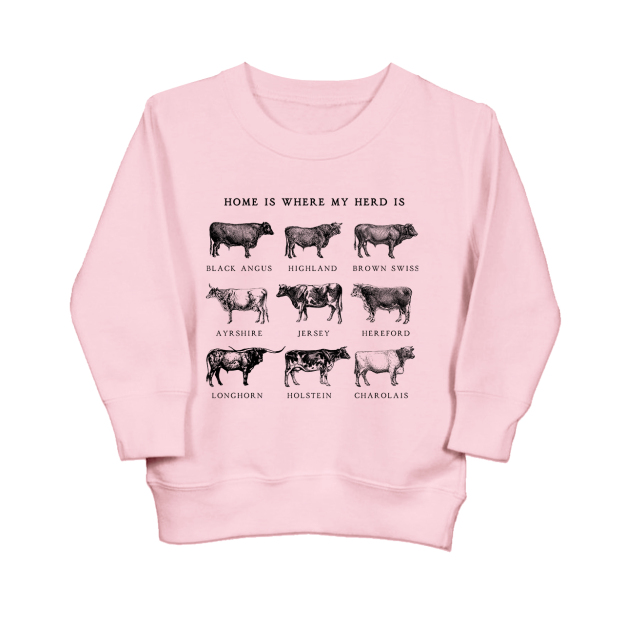 Home Is Where My Herd Is Kids Sweatshirt