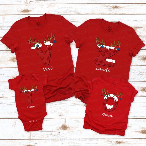 Monogrammed Family Christmas Gift Shirts