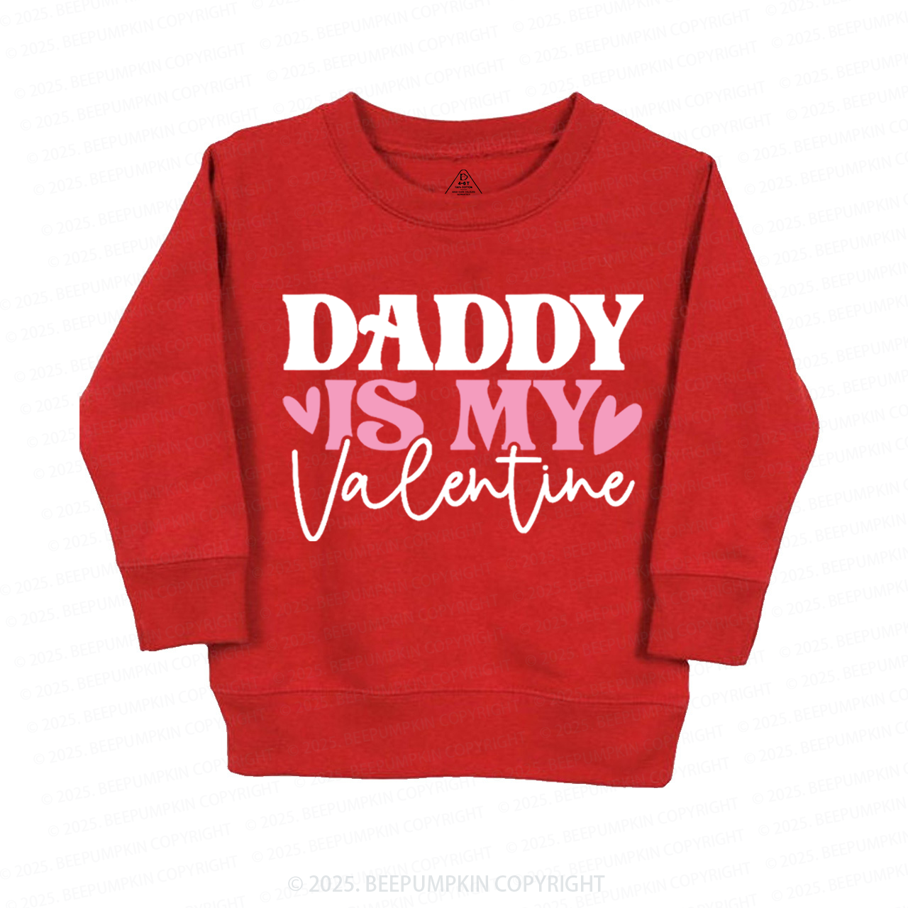 Daddy Is My Valentine Valentine's Day Kid's Sweatshirt