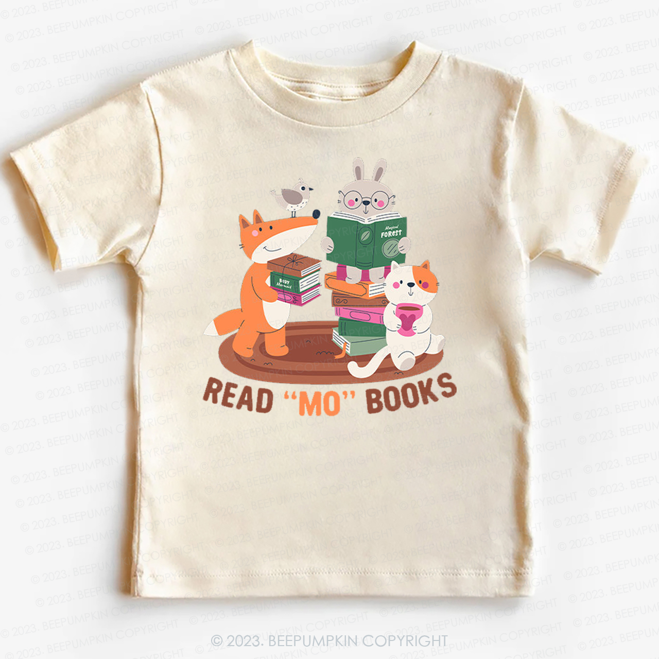 Read Mo Books Fox Rabbit Cat Kids Shirt