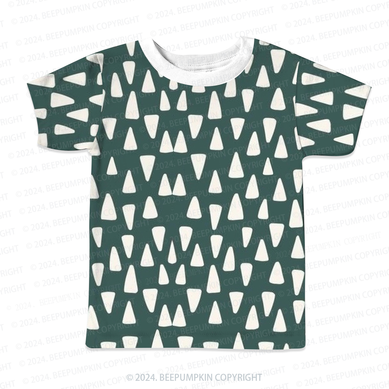 Rounded Corner Triangulation All Over Print Kids Tees
