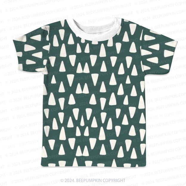 Rounded Corner Triangulation All Over Print Kids Tees