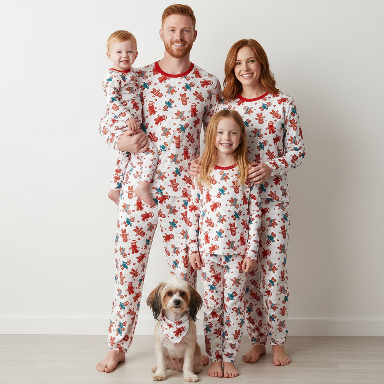 Christmas Gingerbread Man All-Over Print Family Matching Pajama Sets