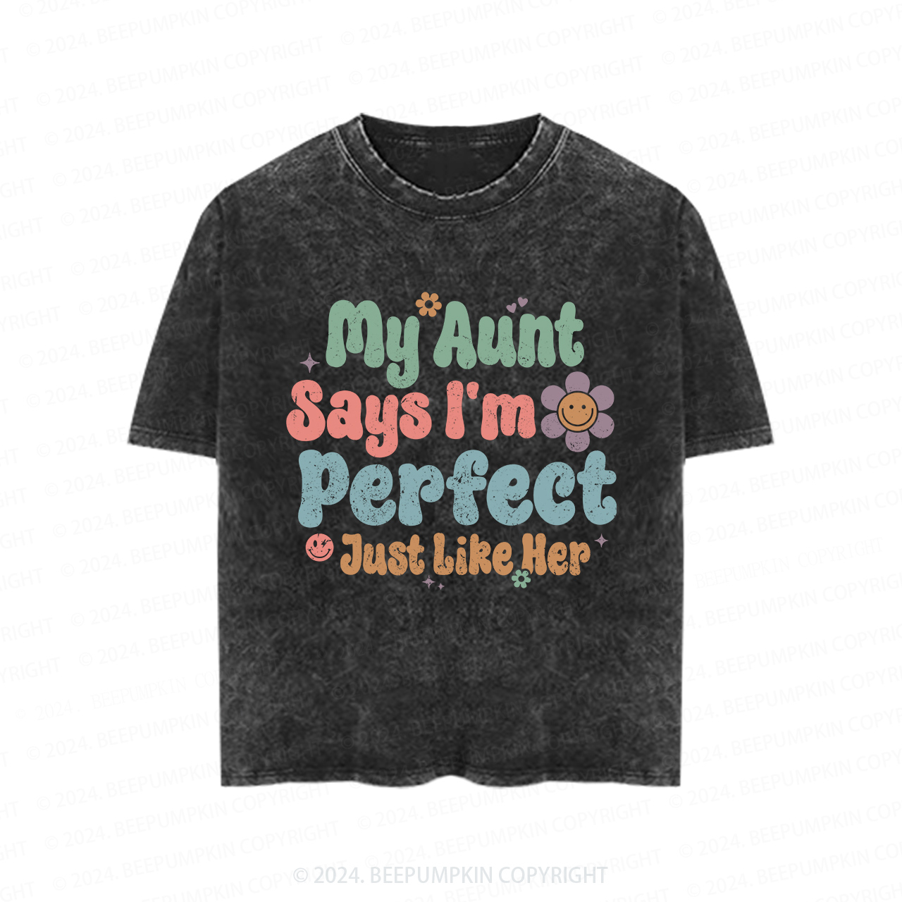 My Aunt Says I'm Perfect Just Like Her Toddler&Kids Washed Tees