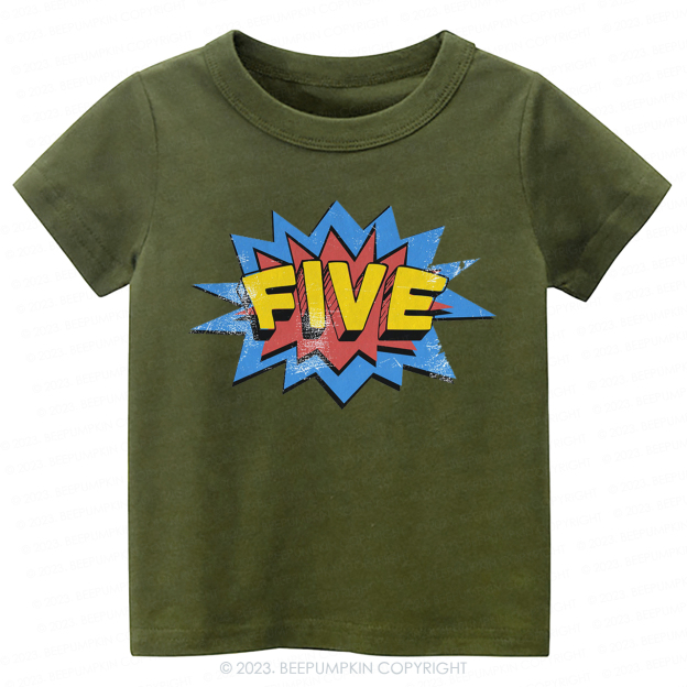 Birthday Age Natural Kids Shirt