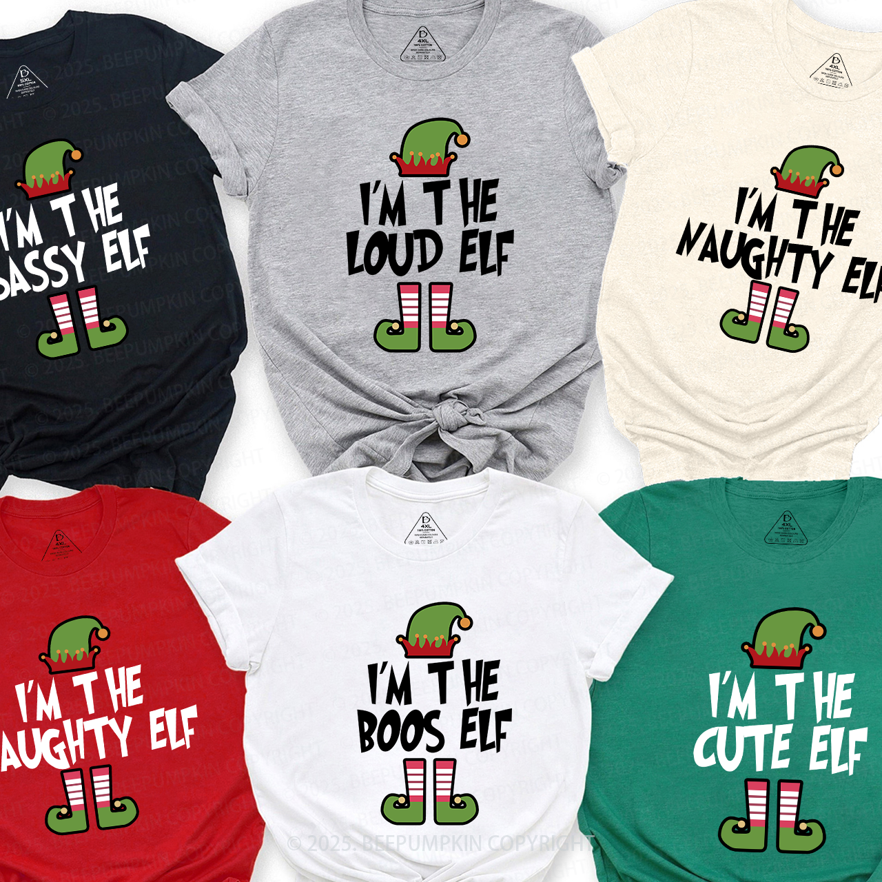 Elf Group Christmas Family Matching Shirt
