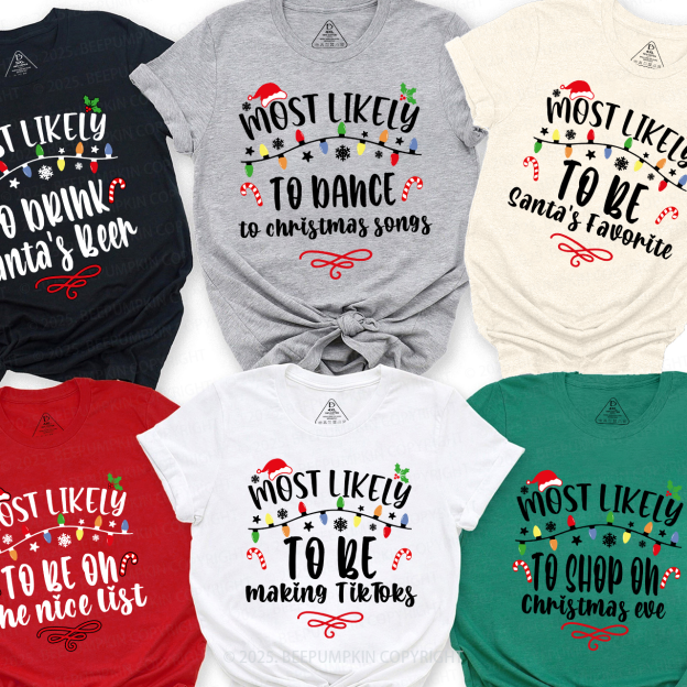 60 Quotes Most Likely And Custom Family Christmas Shirts 2025