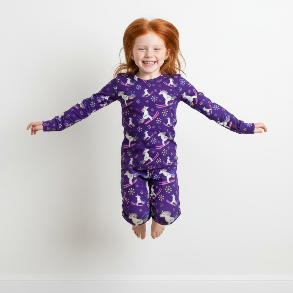 Ski Pony Two-Piece Pajama Set For Kids