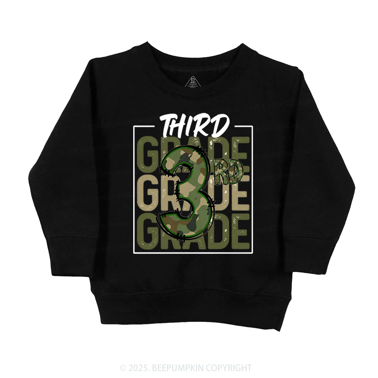 Personalized Camo Back to School Kid's Sweatshirt