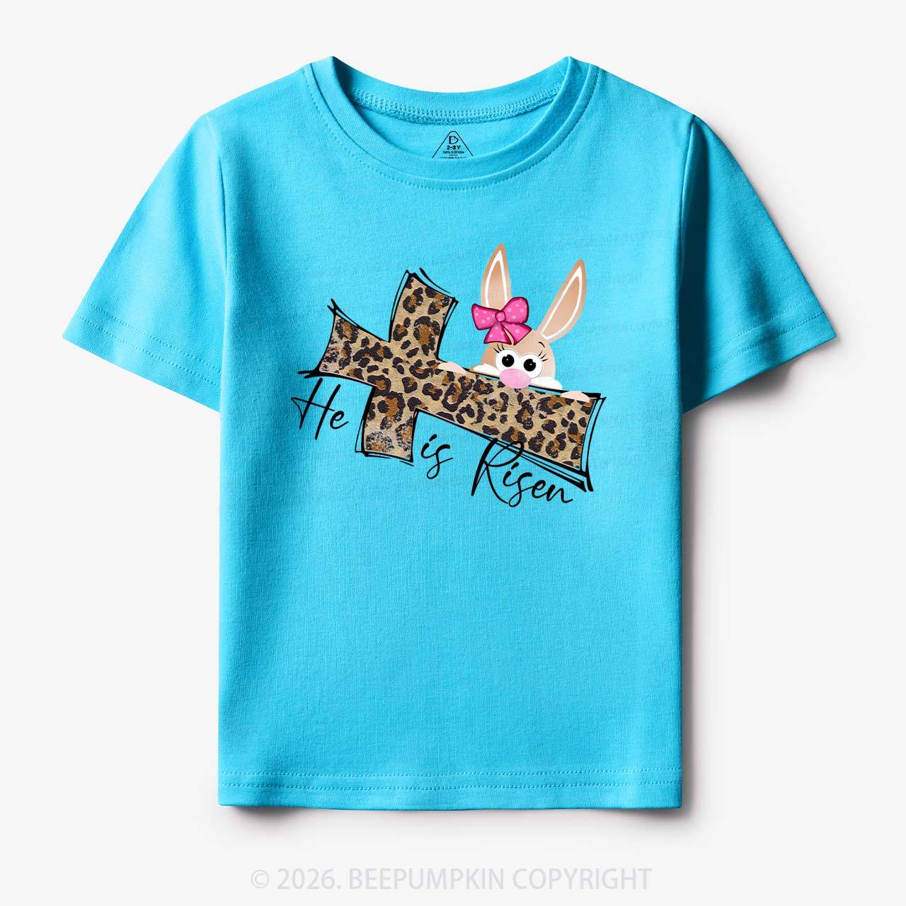 Faith Bunny & Leopard Cross Toddler&Kid's Tees