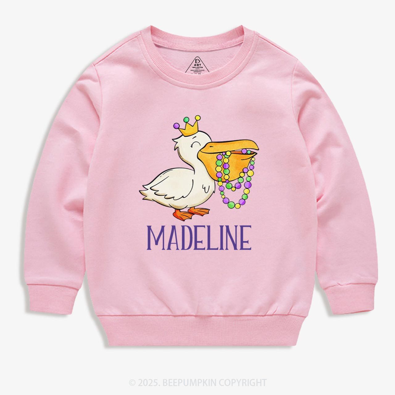 Personalized Louisiana Pelican Kid's Sweatshirt