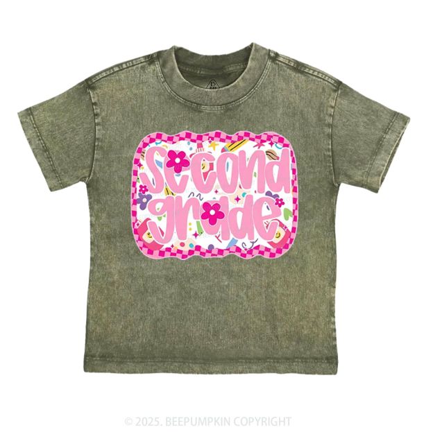 Personalized Pink School Magic Toddler&Kids Washed Tees