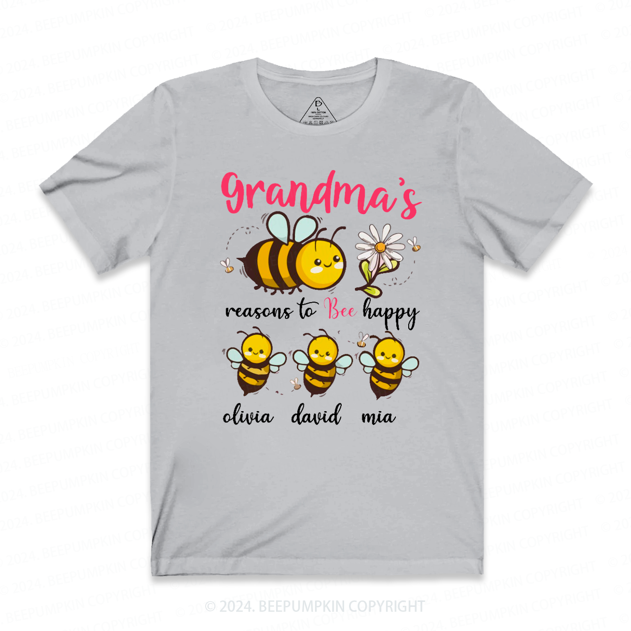Personalized Granma Bee Family T-Shirts