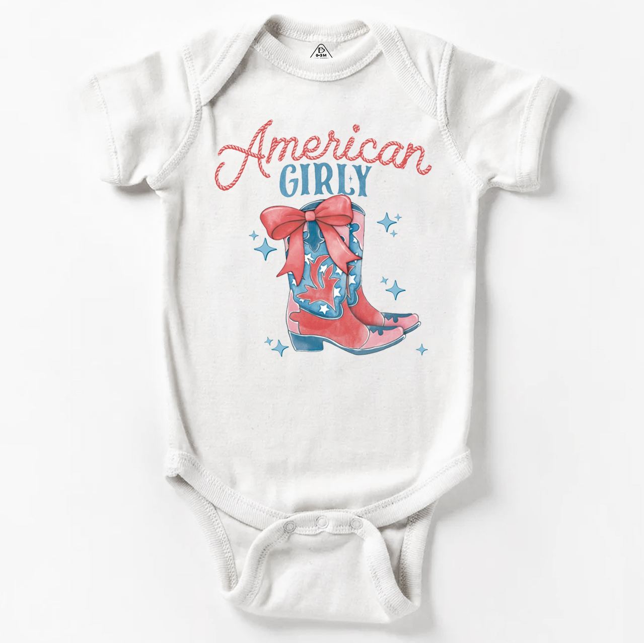 July 4th American Girly Cowgirl Bodysuit Beepumpkin