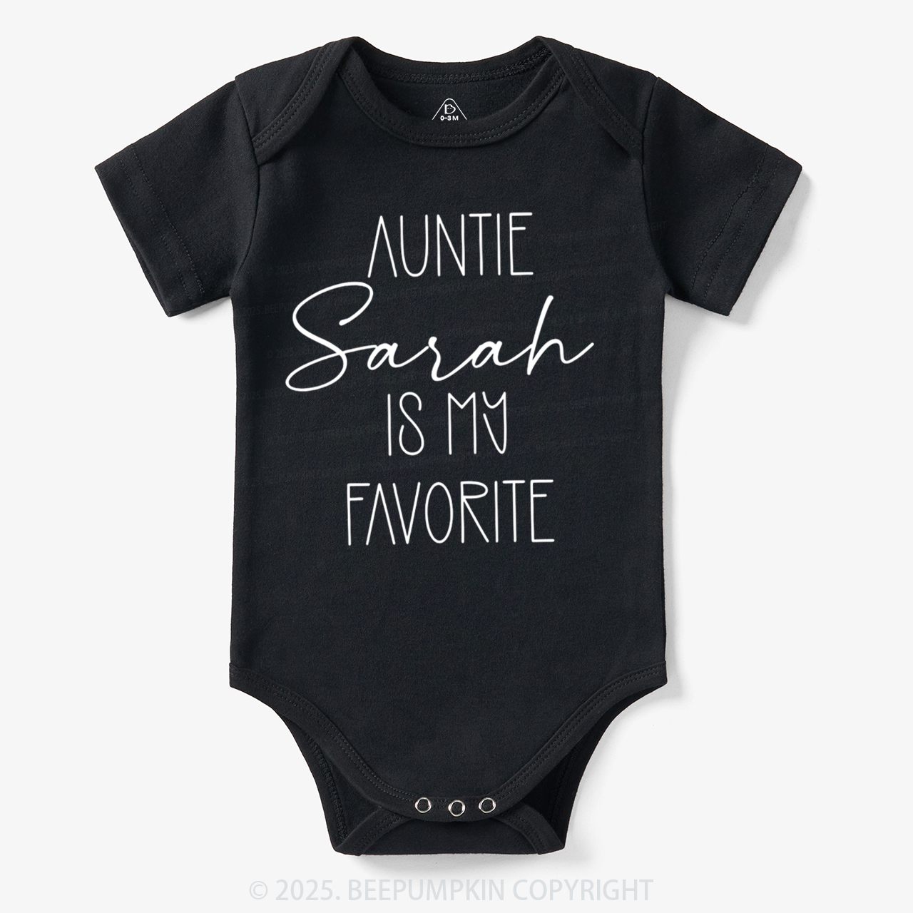 Personalized Auntie Is My Favorite Bodysuit Beepumpkin