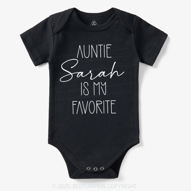 Personalized Auntie Is My Favorite Bodysuit Beepumpkin