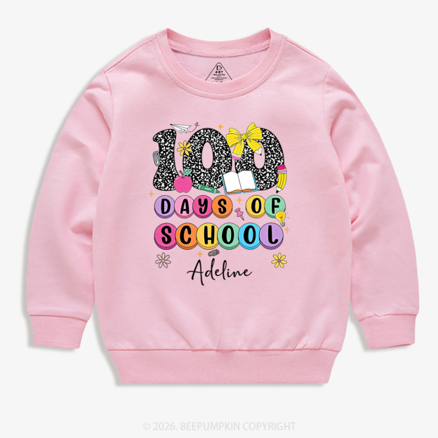 Personalized 100 Days Smarter and Sweeter Toddler&Kid's Sweatshirt
