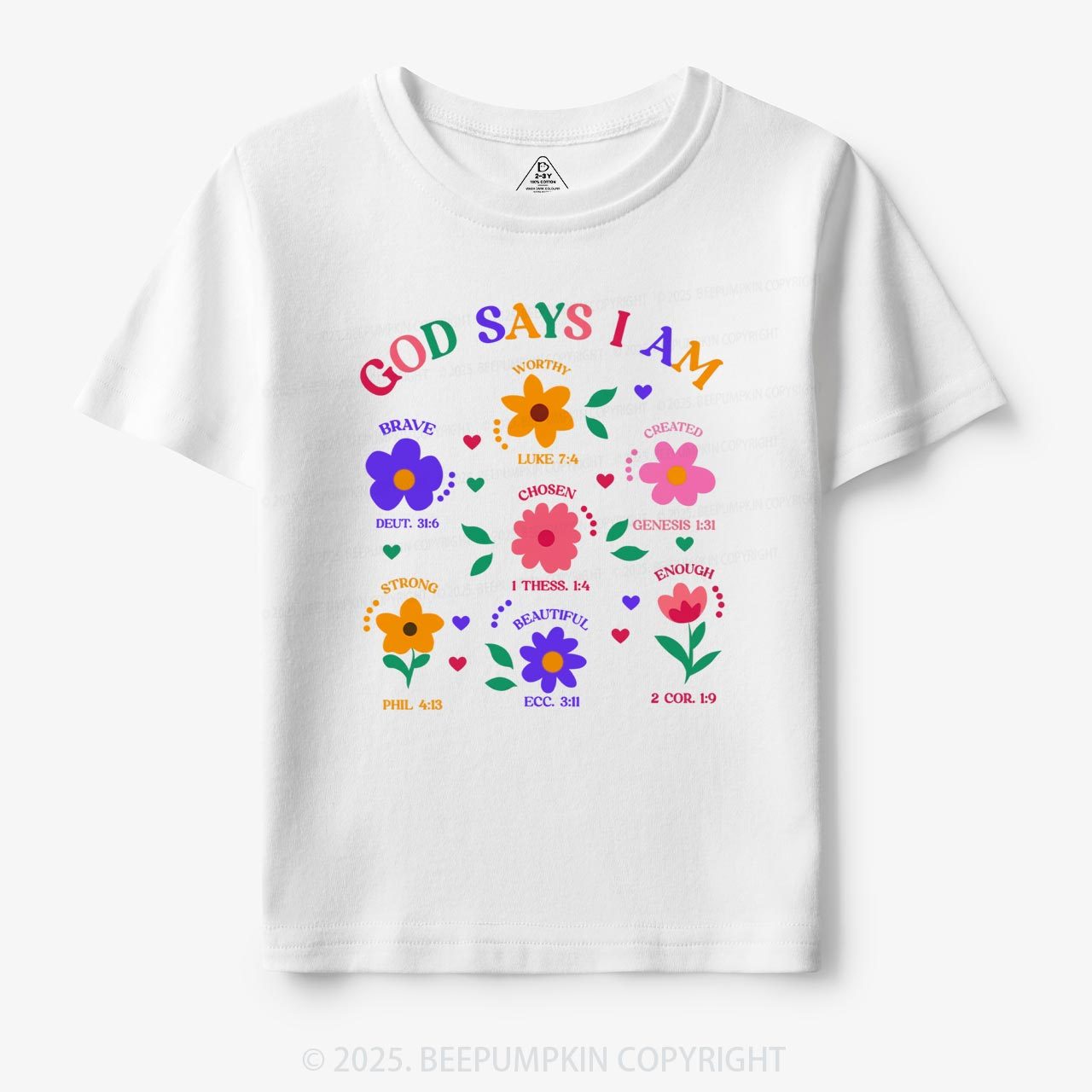 God Says I Am Brave Toddler&Kid's Tees Beepumpkin