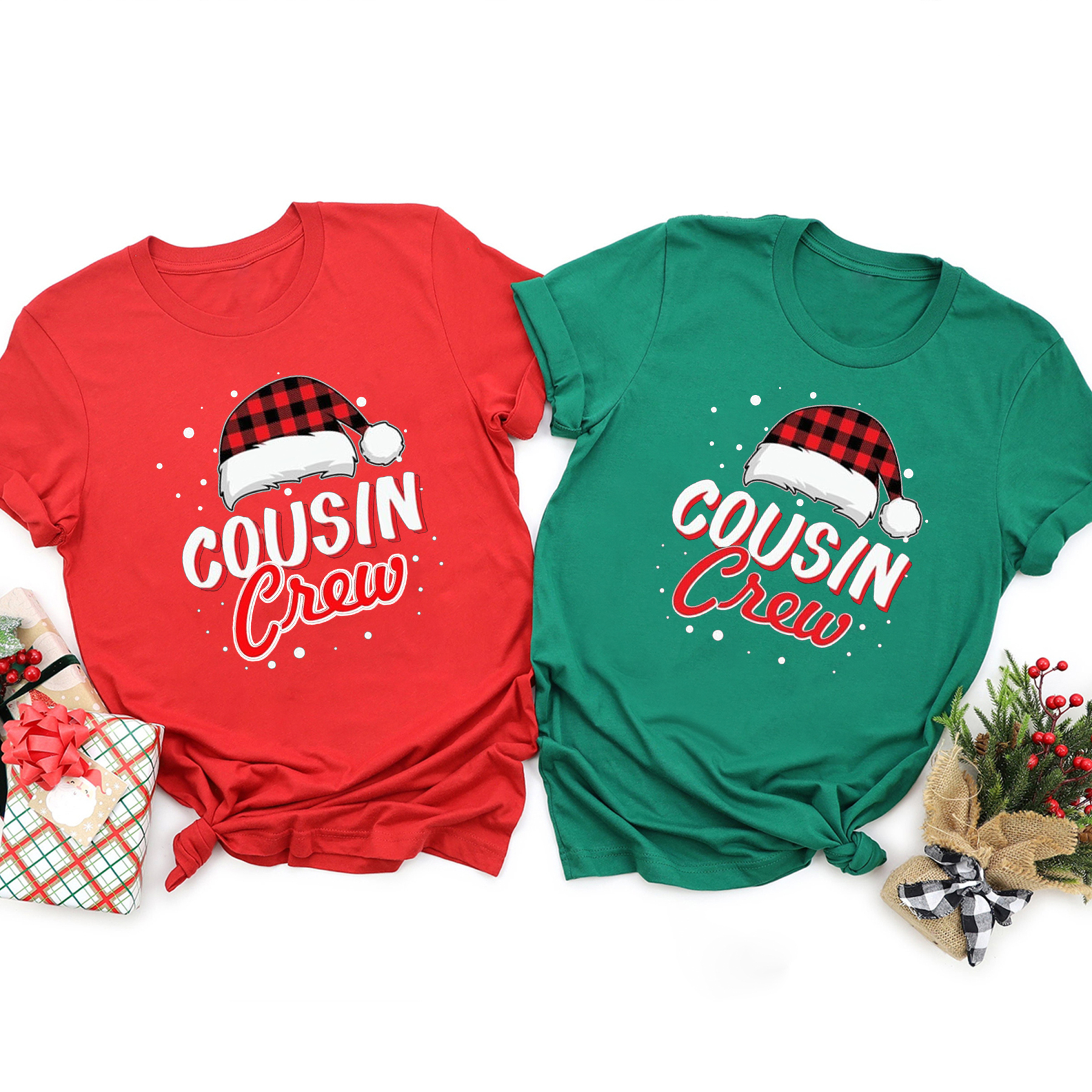 Snow&Hat Cousin Crew Christmas Family Matching Shirt