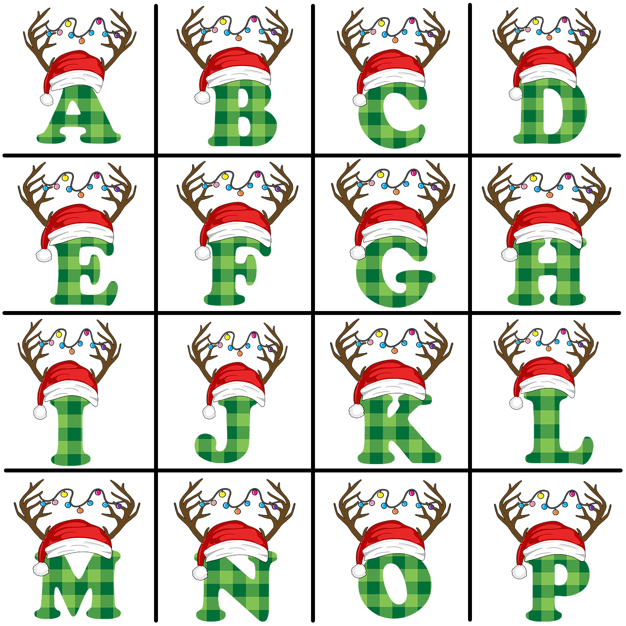 Personalized Monogrammed Christmas Family Matching Pajamas Beepumpkin