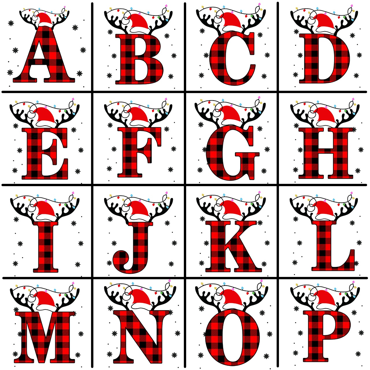 Personalized Elk Monogram Christmas Pajamas