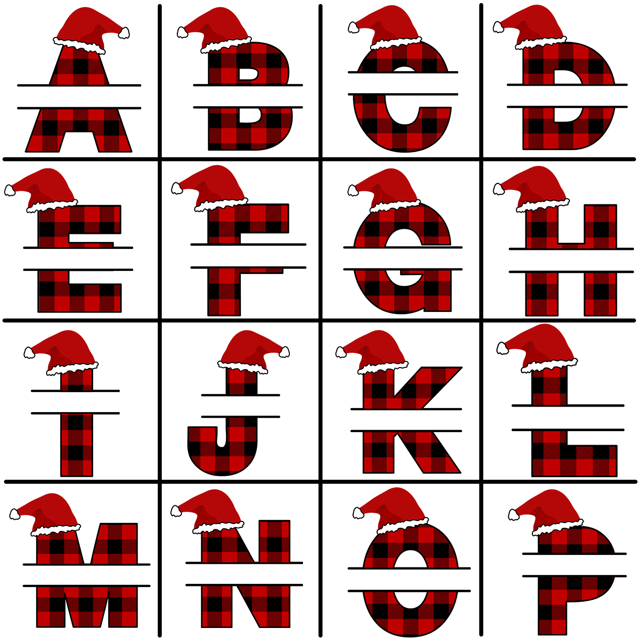 Personalized Capital Letters Christmas Family Matching Pajamas