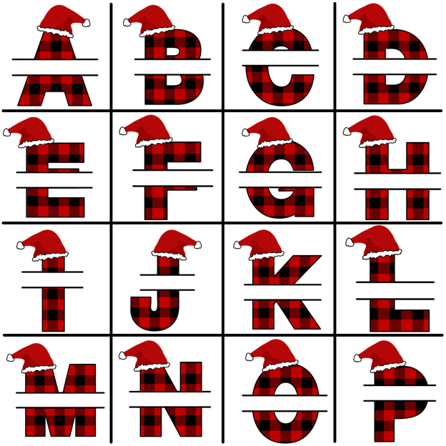 Personalized Capital Letters Christmas Family Matching Pajamas