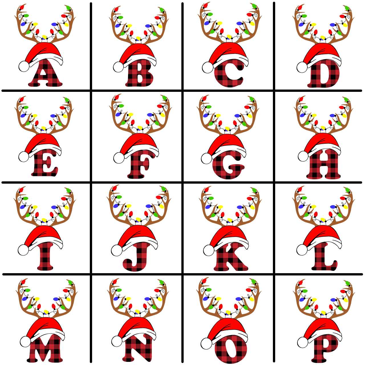 Personalized Buffalo Plaid Monogrammed Christmas Pajamas Beepumpkin