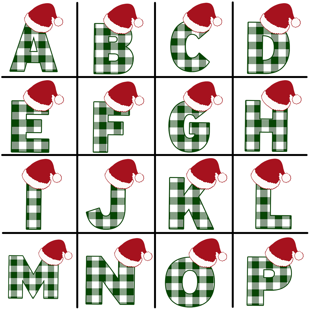 Personalized Monogrammed Plaid Christmas Family Shirts Beepumpkin